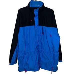 Vintage Gap Windbreaker Jacket Colorblock Full Zip Roll Away Hood Men’s XL